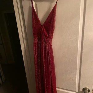 Cranberry Sparkle Dress / semi formal dress